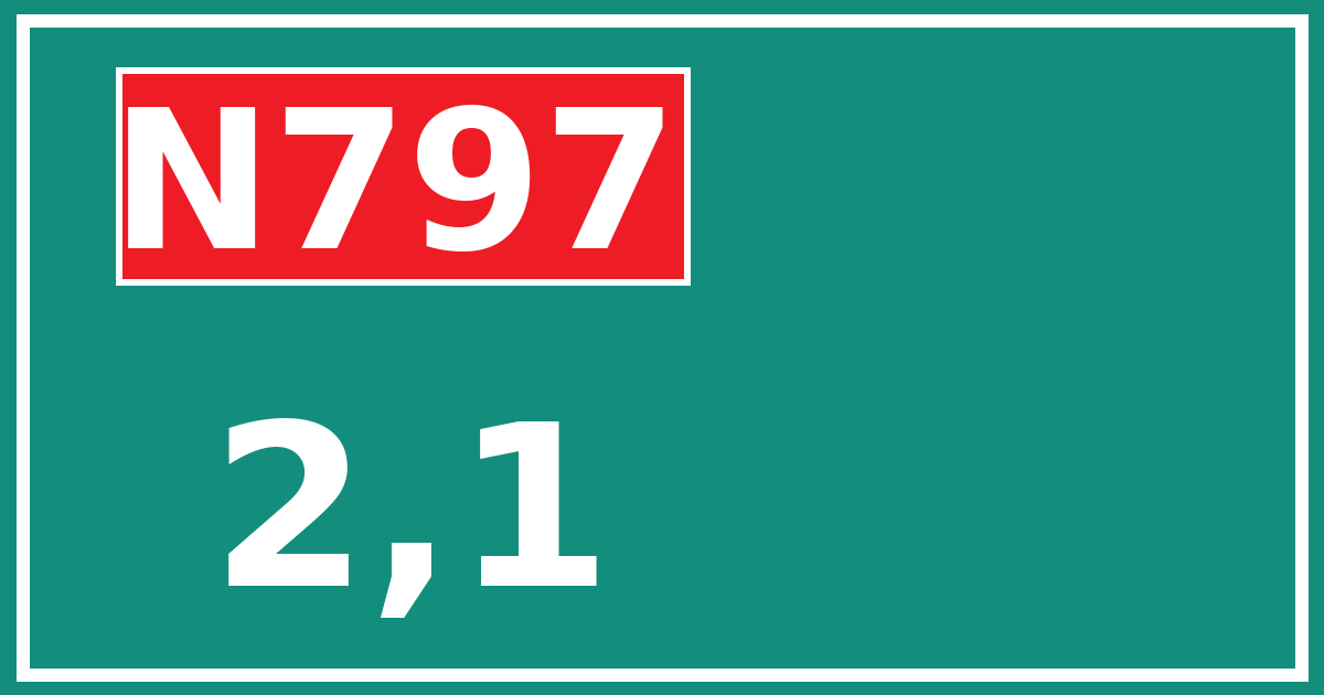 Hectometerbord N797 2,1