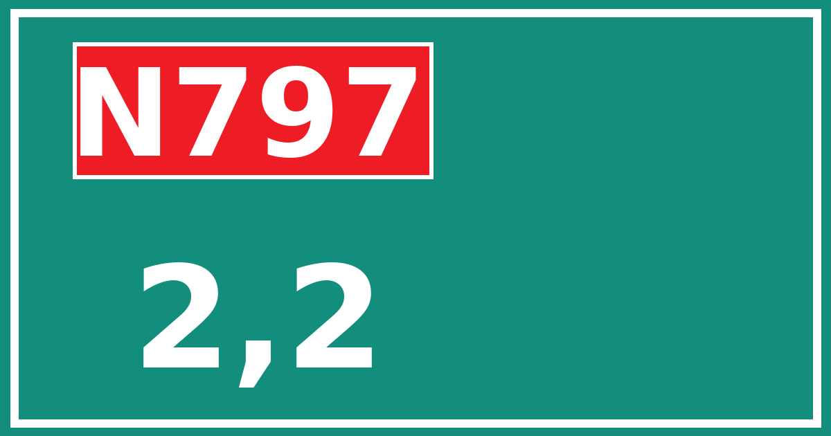Hectometerbord N797 2,2