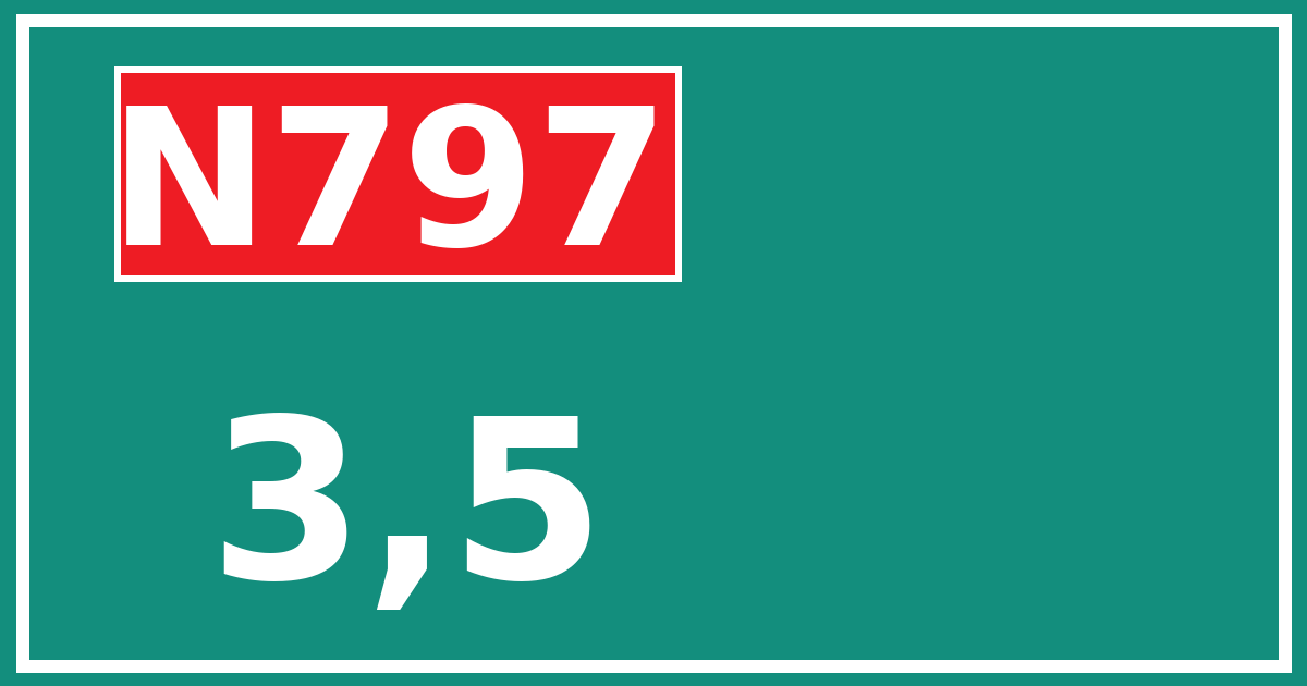 Hectometerbord N797 3,5