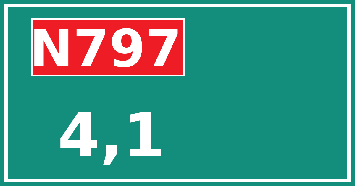 Hectometerbord N797 4,1