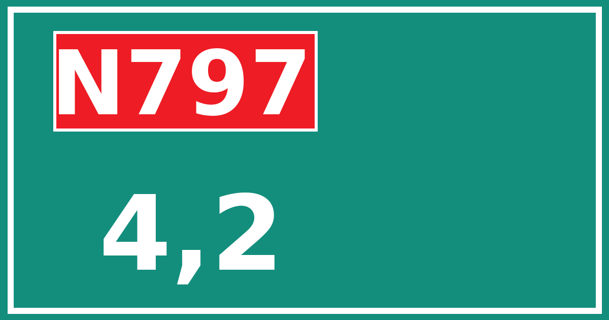 Hectometerbord N797 4,2