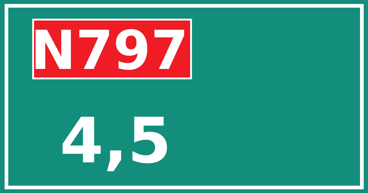 Hectometerbord N797 4,5