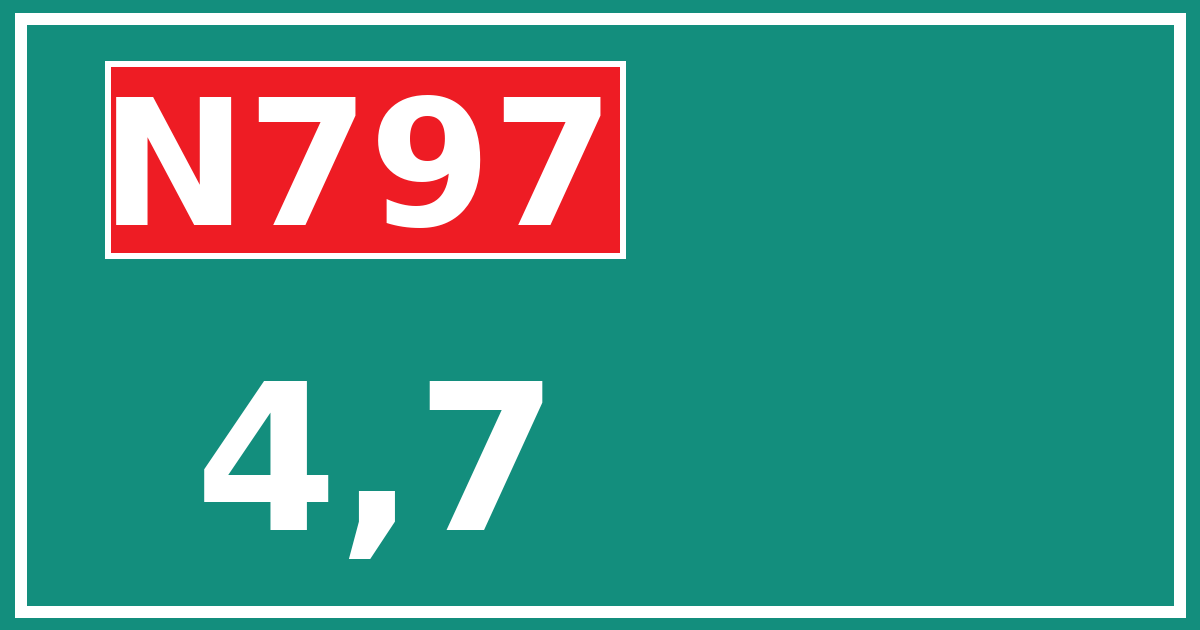 Hectometerbord N797 4,7