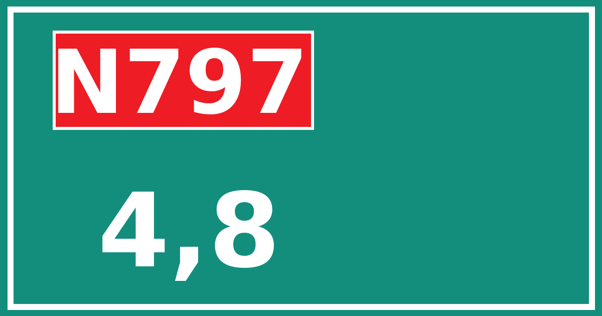 Hectometerbord N797 4,8
