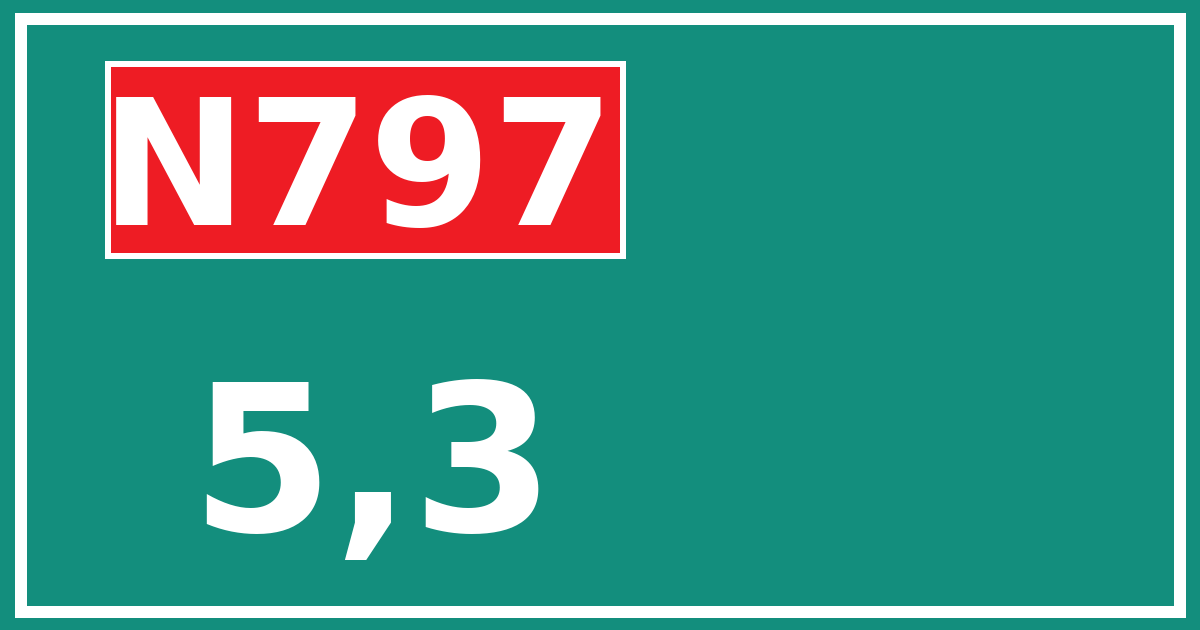Hectometerbord N797 5,3