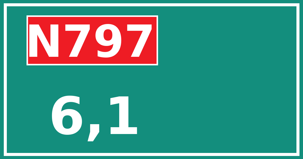 Hectometerbord N797 6,1