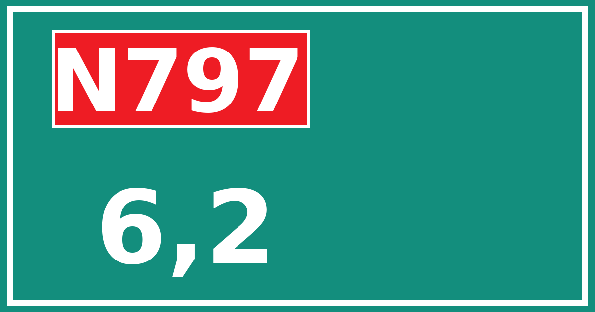 Hectometerbord N797 6,2