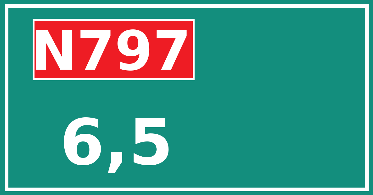 Hectometerbord N797 6,5