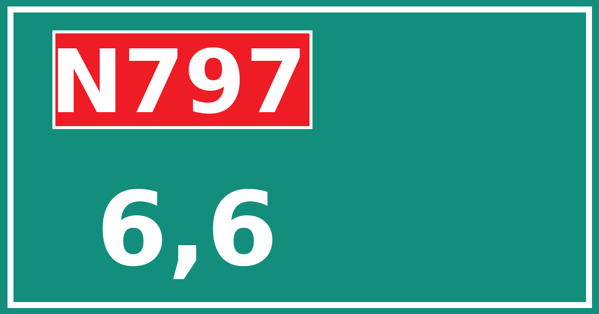 Hectometerbord N797 6,6
