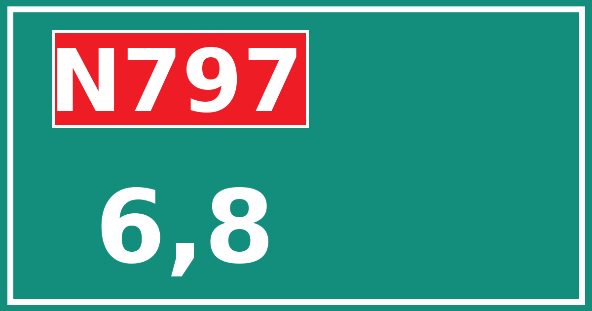 Hectometerbord N797 6,8