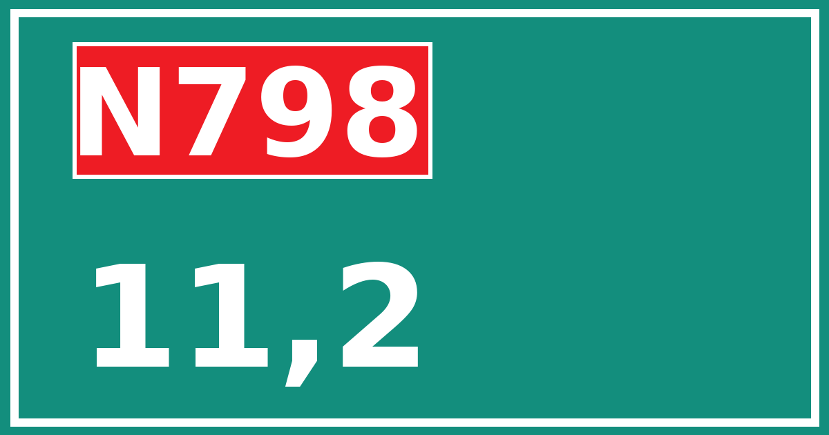 Hectometerbord N798 11,2
