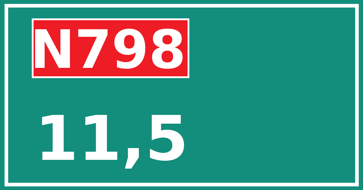 Hectometerbord N798 11,5