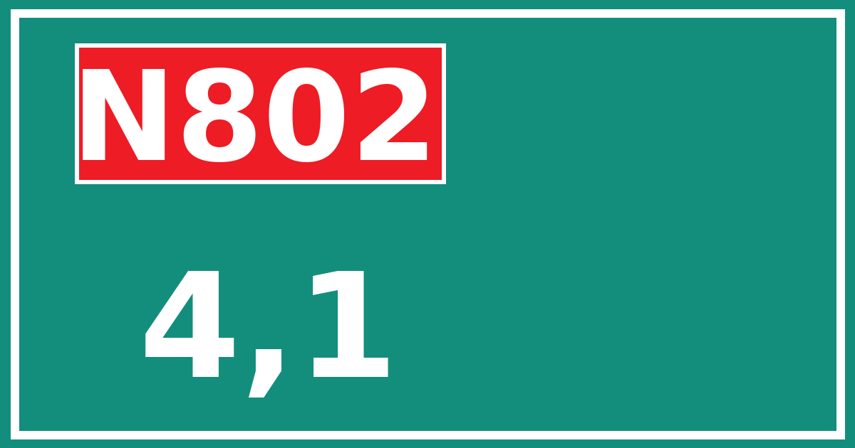 Hectometerbord N802 4,1