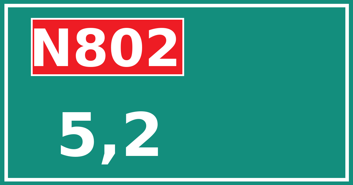 Hectometerbord N802 5,2
