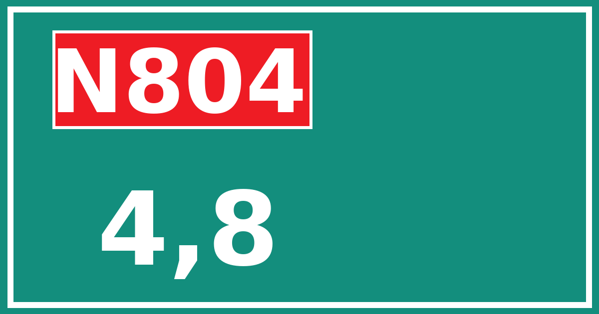 Hectometerbord N804 4,8