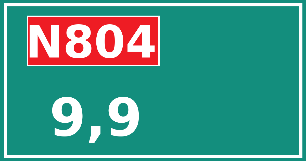 Hectometerbord N804 9,9