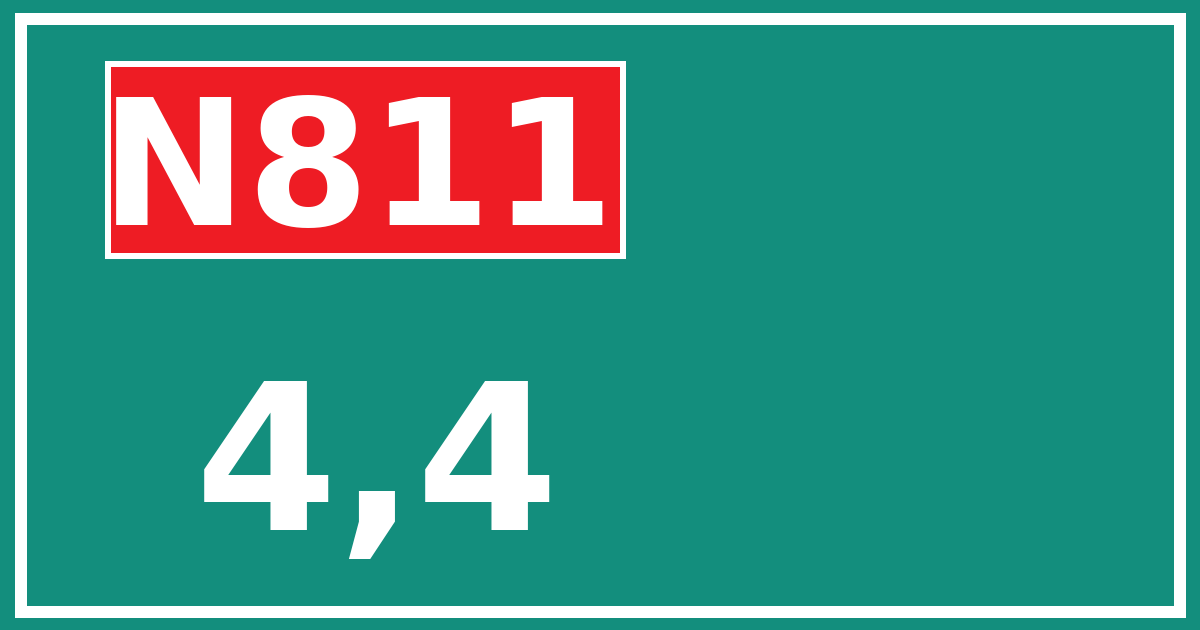 Hectometerbord N811 4,4