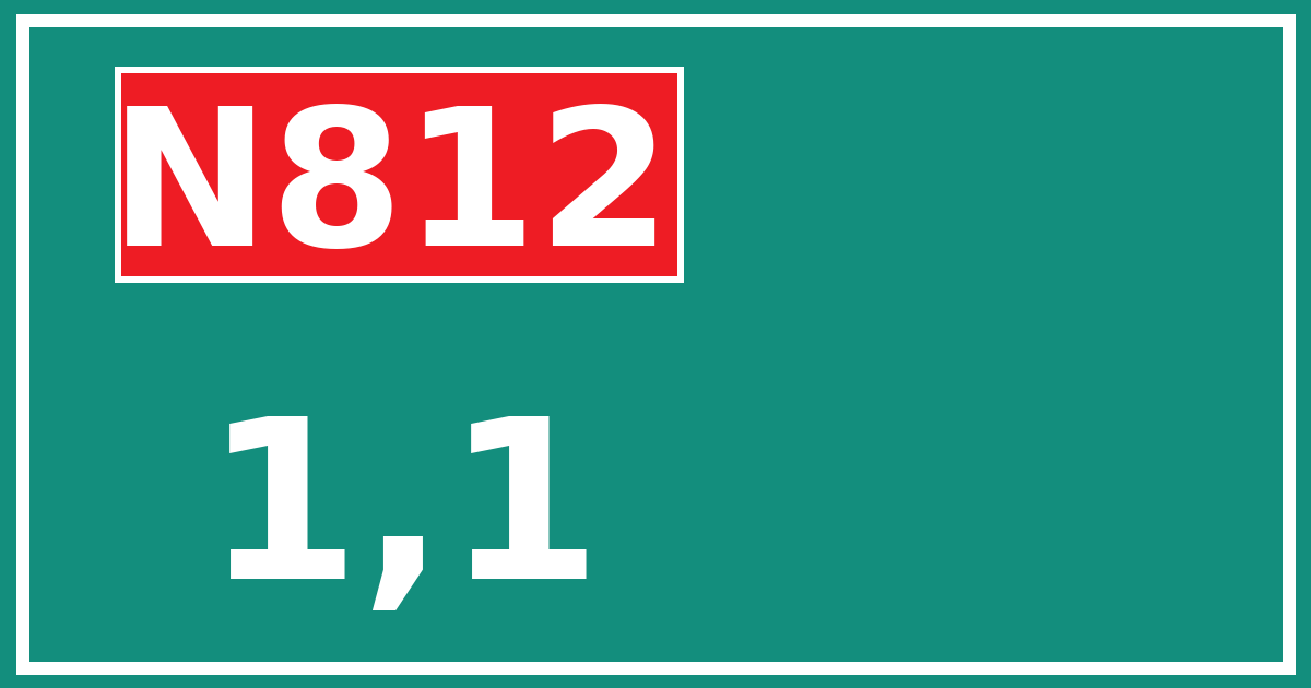 Hectometerbord N812 1,1
