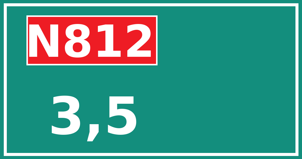 Hectometerbord N812 3,5