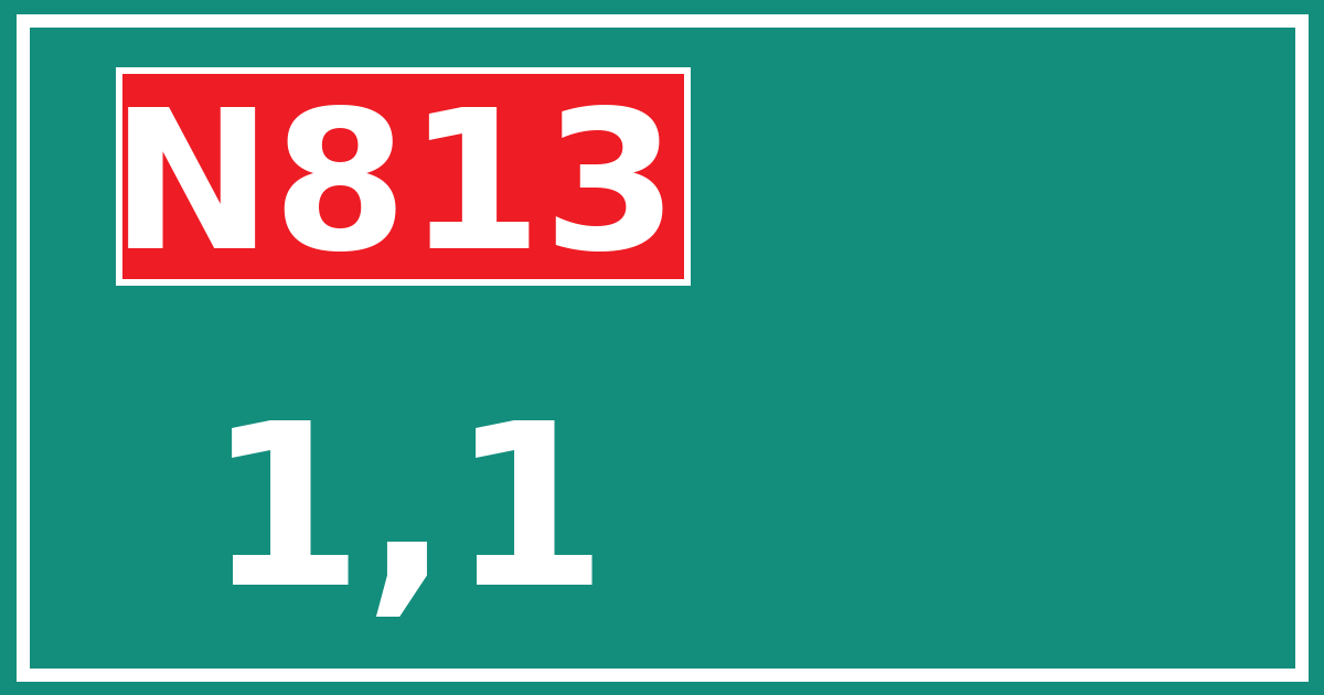 Hectometerbord N813 1,1