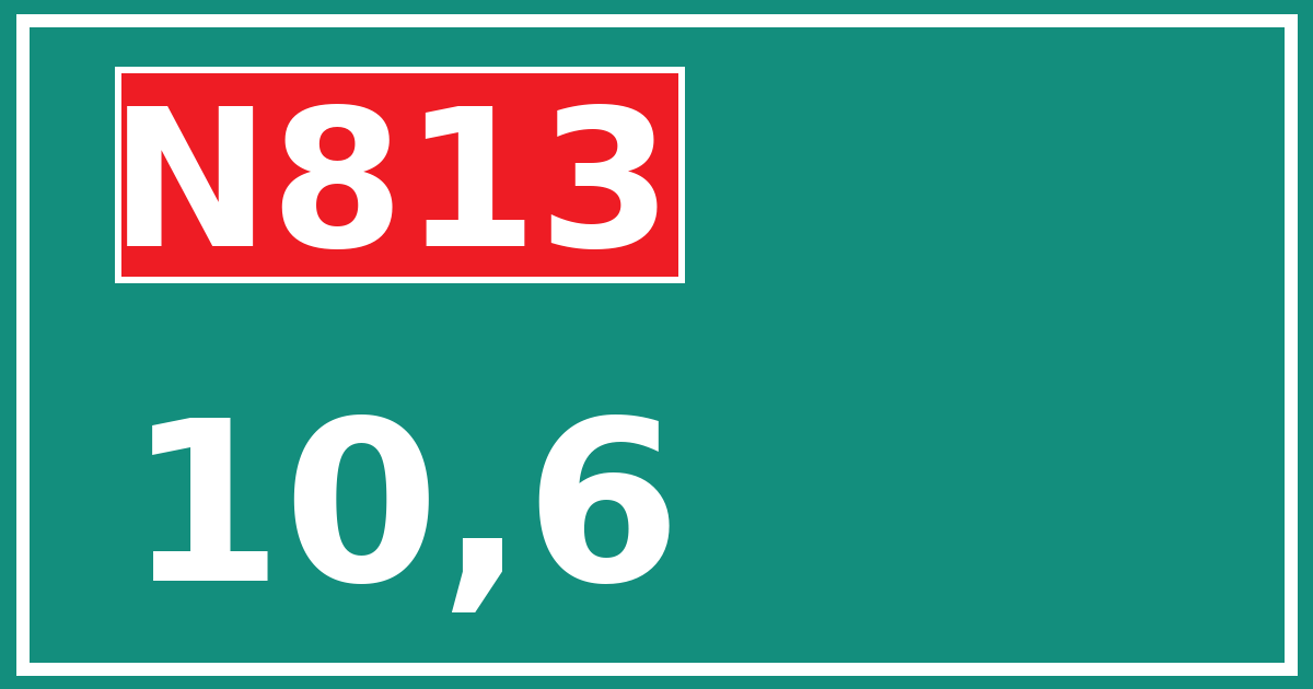 Hectometerbord N813 10,6