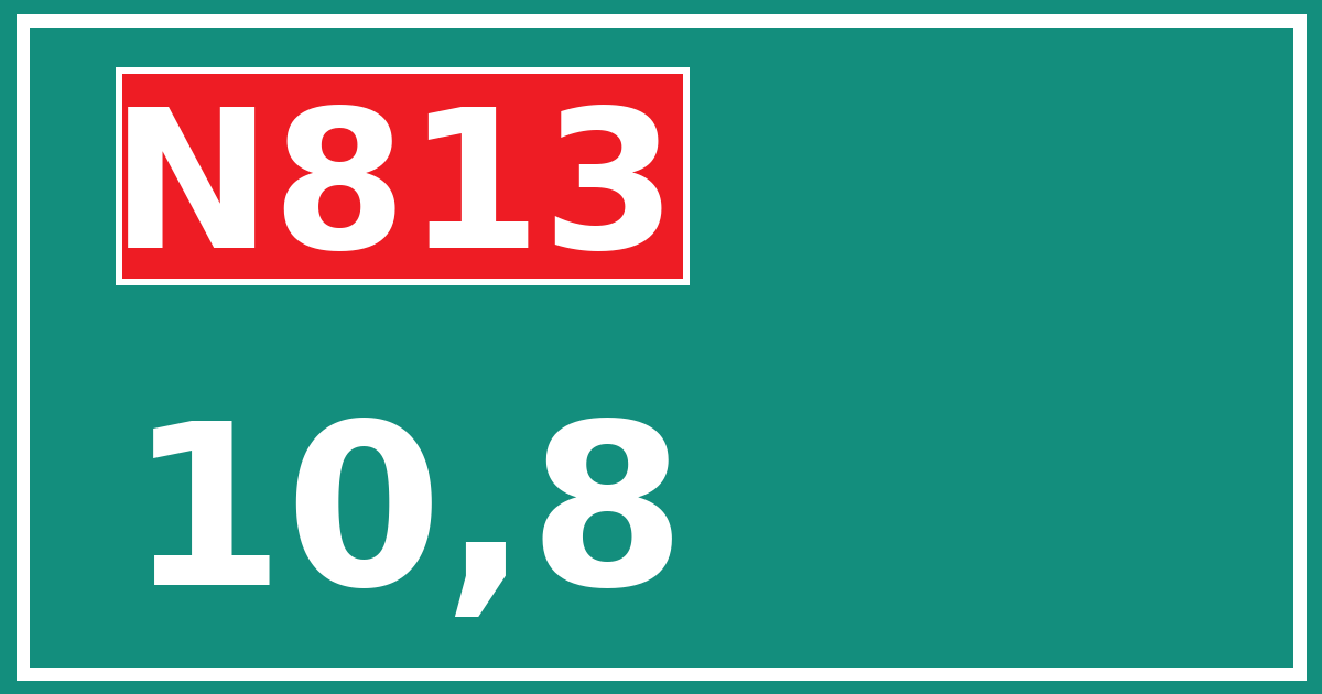 Hectometerbord N813 10,8