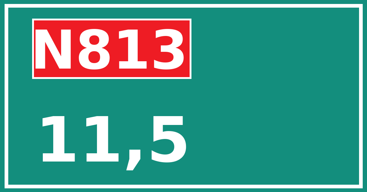 Hectometerbord N813 11,5
