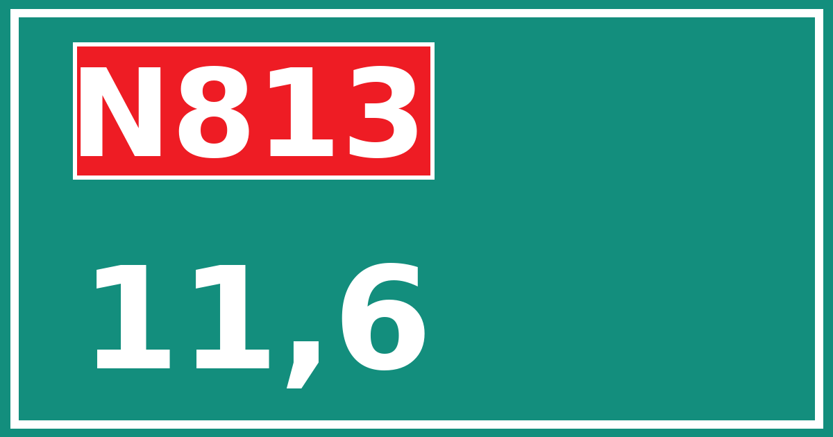 Hectometerbord N813 11,6