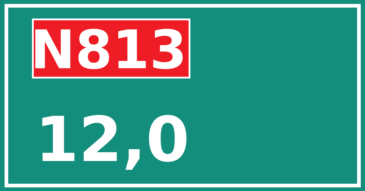 Hectometerbord N813 12,0