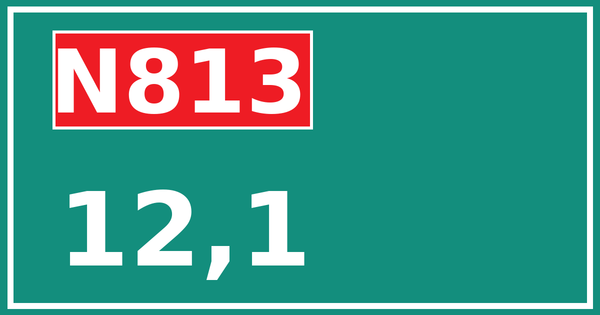 Hectometerbord N813 12,1