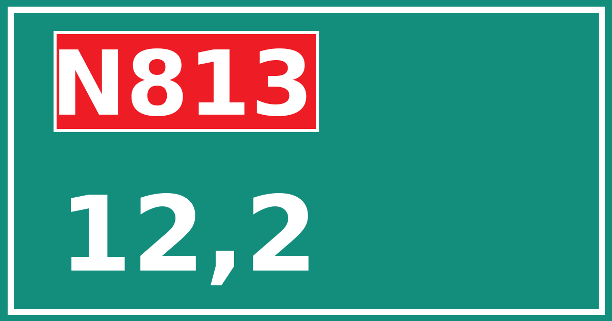 Hectometerbord N813 12,2