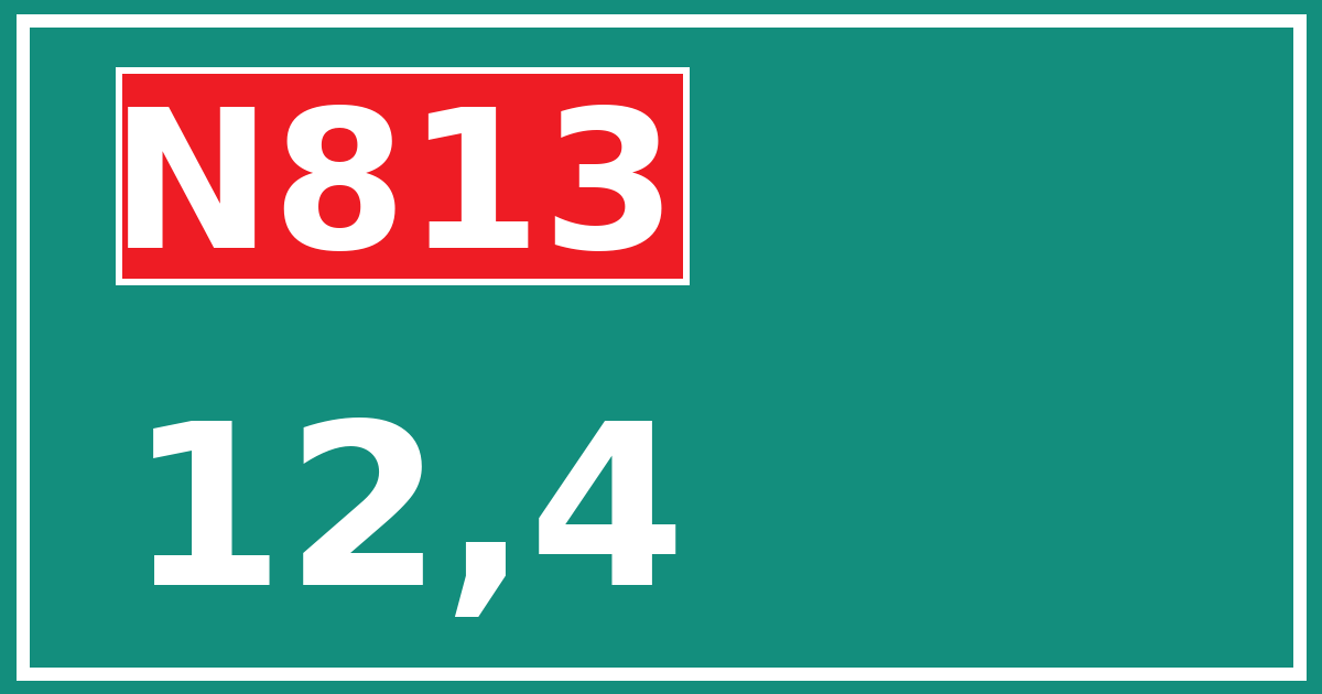 Hectometerbord N813 12,4
