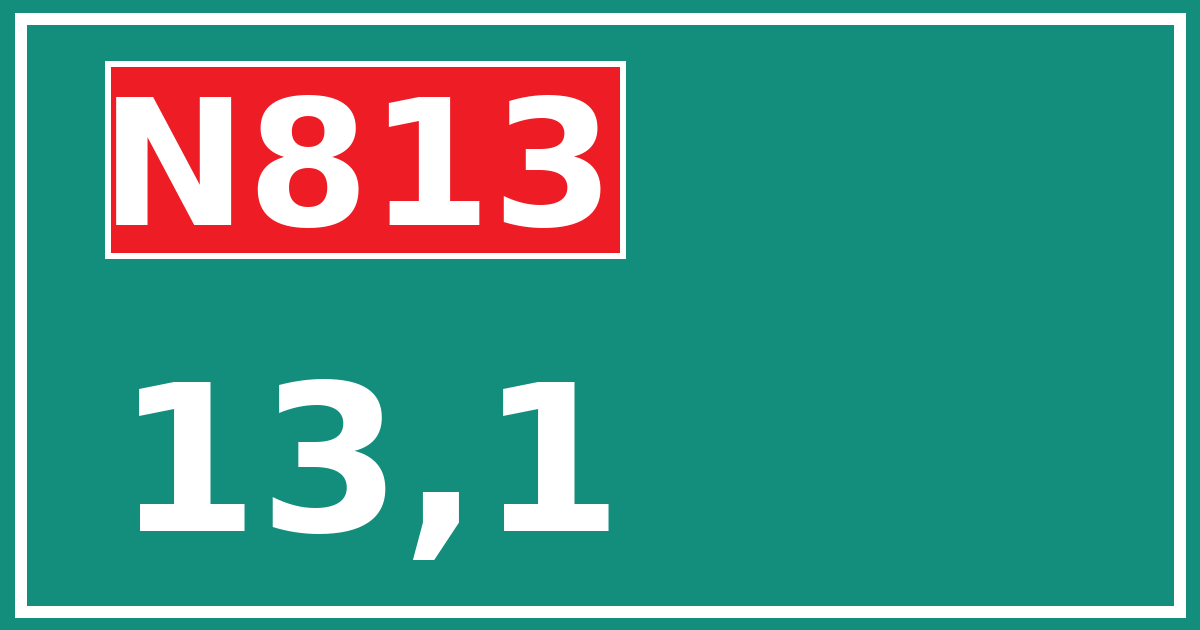 Hectometerbord N813 13,1
