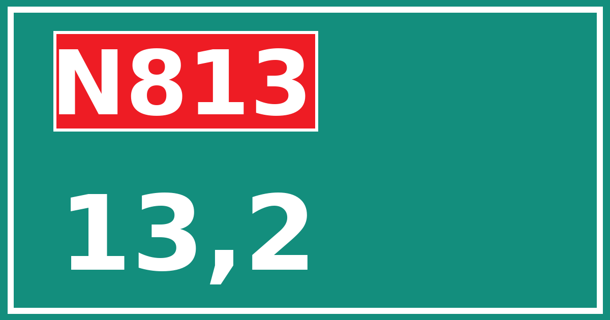 Hectometerbord N813 13,2