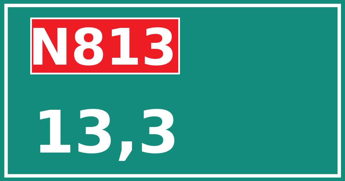 Hectometerbord N813 13,3