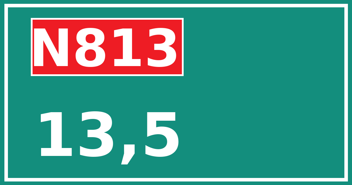 Hectometerbord N813 13,5