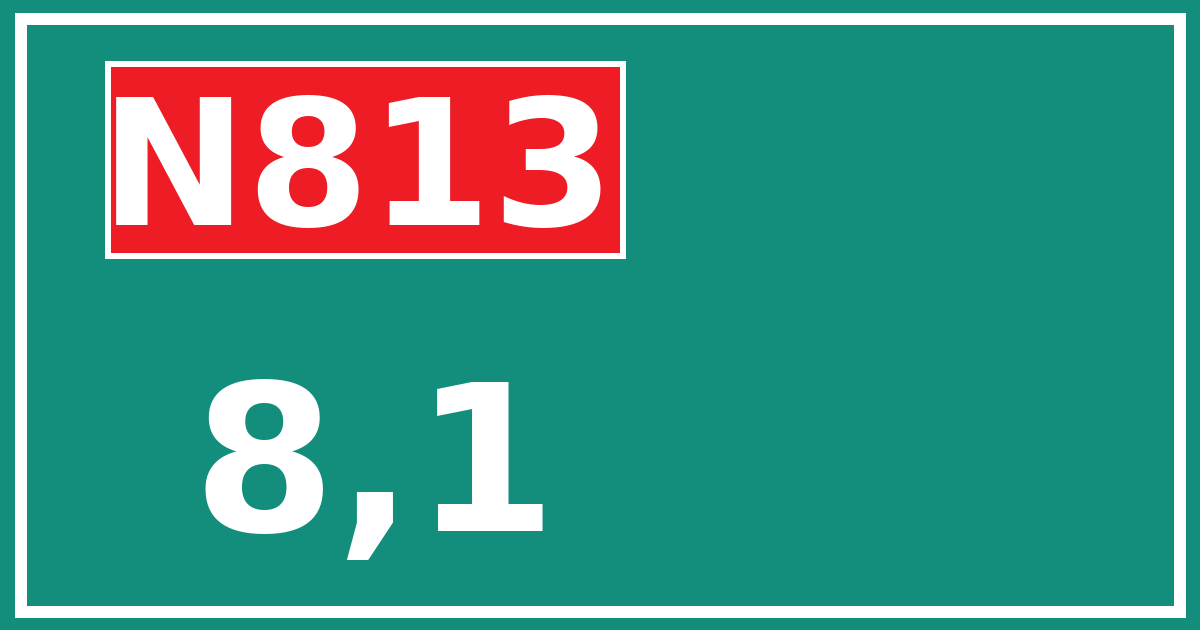 Hectometerbord N813 8,1