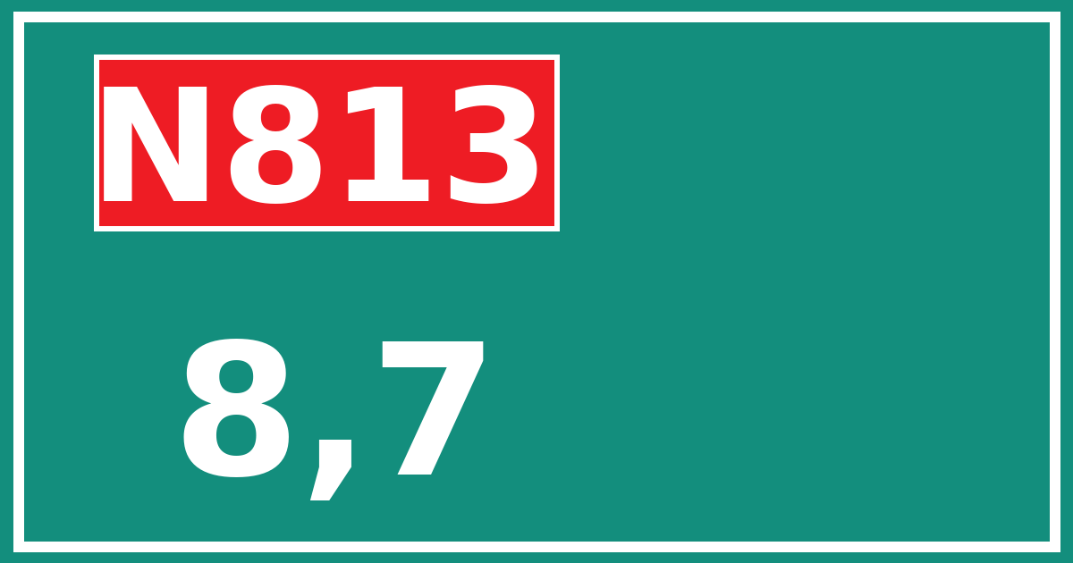 Hectometerbord N813 8,7
