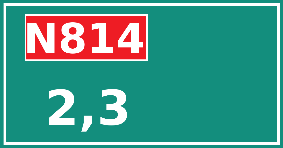 Hectometerbord N814 2,3