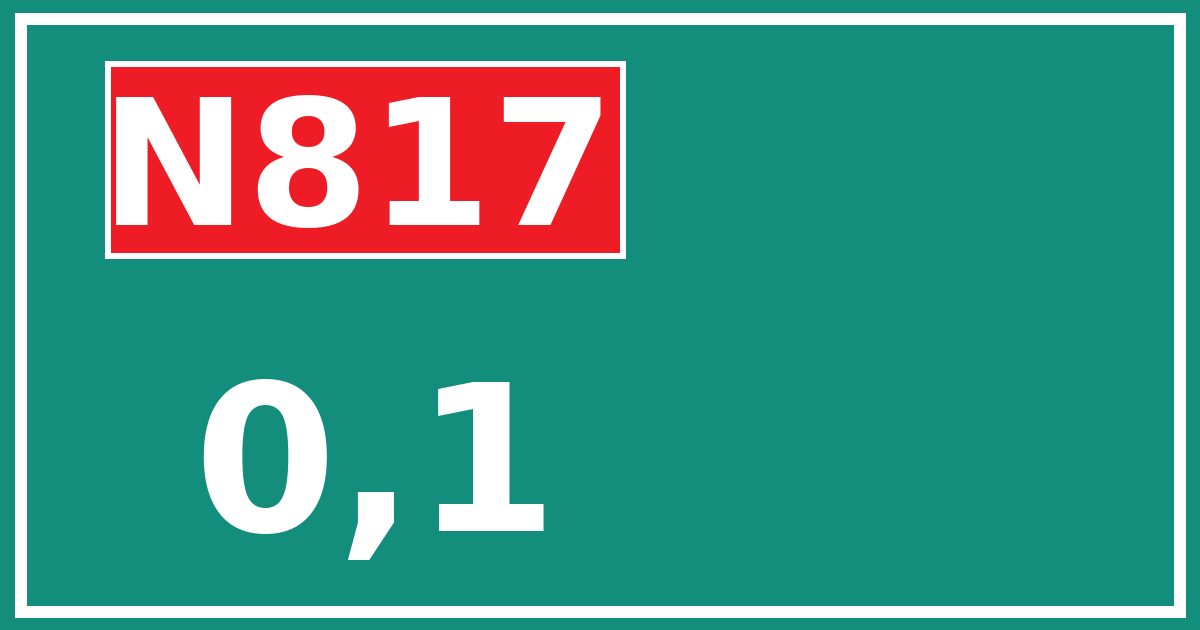 Hectometerbord N817 0,1