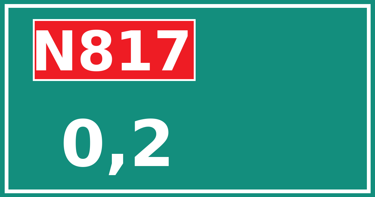 Hectometerbord N817 0,2