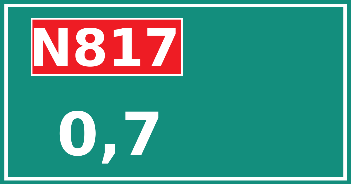 Hectometerbord N817 0,7