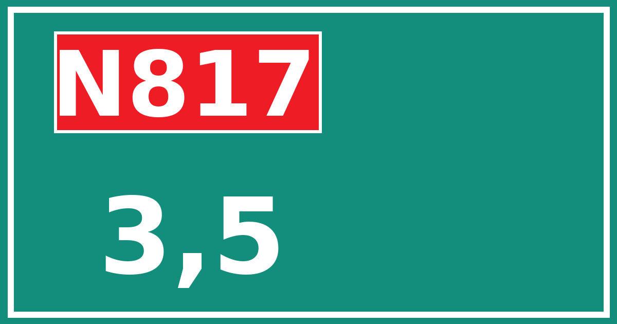 Hectometerbord N817 3,5