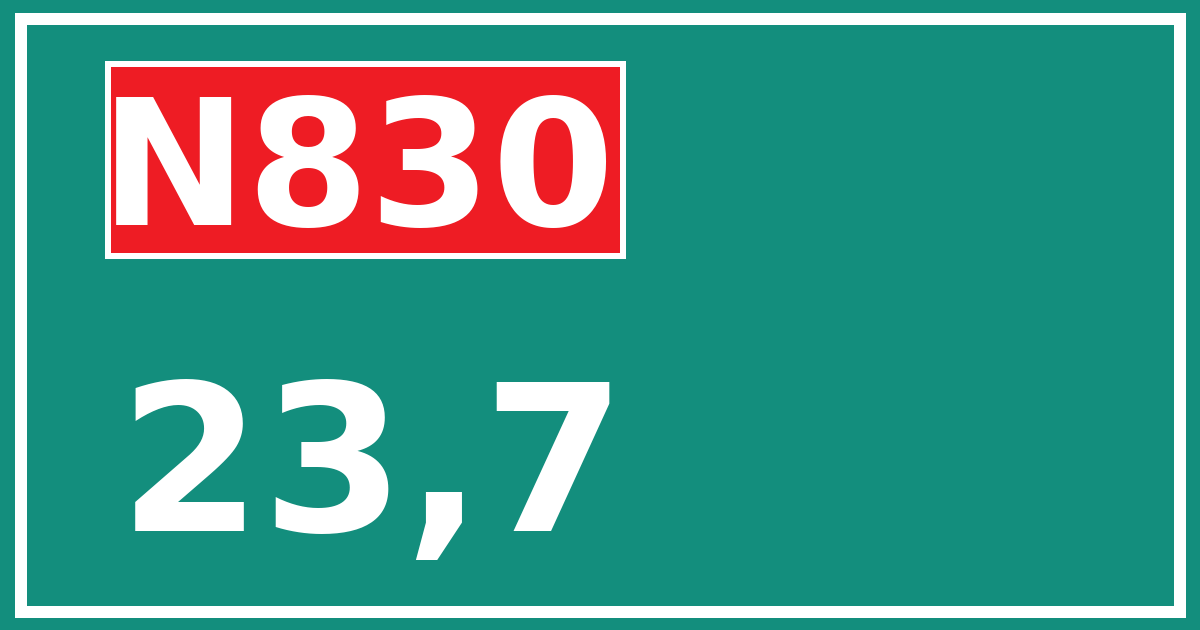 Hectometerbord N830 23,7
