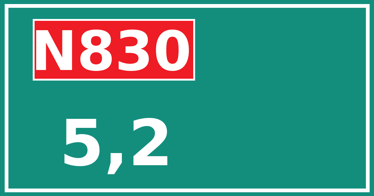 Hectometerbord N830 5,2