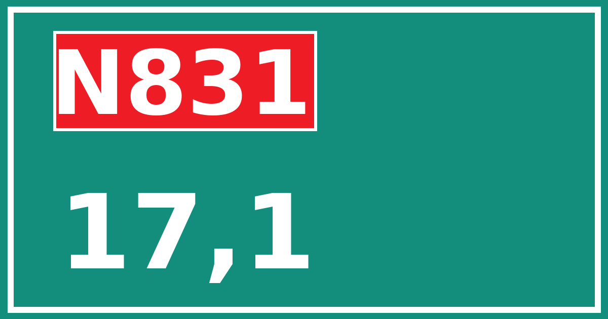 Hectometerbord N831 17,1