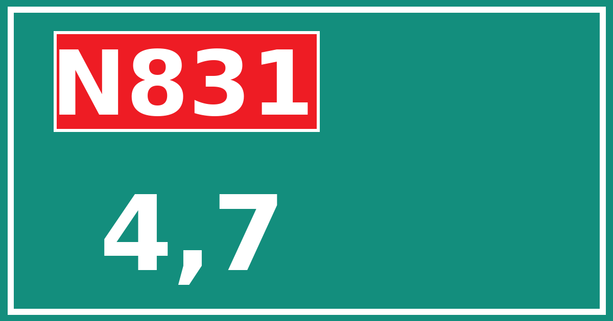 Hectometerbord N831 4,7