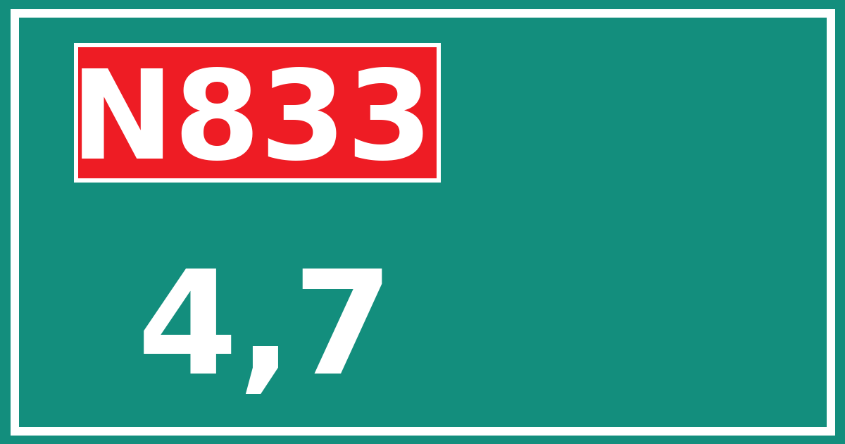Hectometerbord N833 4,7