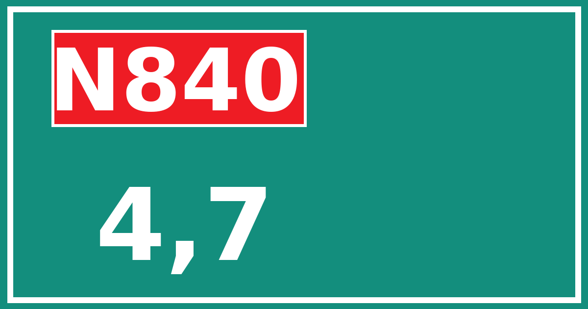 Hectometerbord N840 4,7