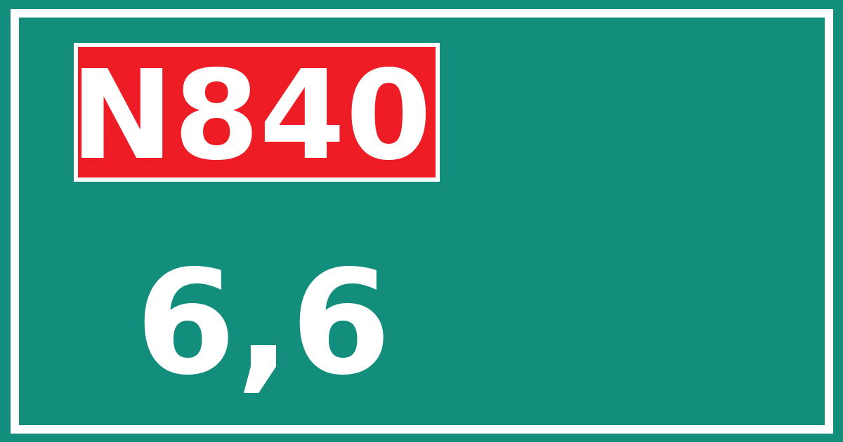Hectometerbord N840 6,6